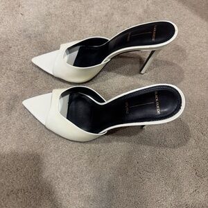 Elegant White Stiletto Sandals